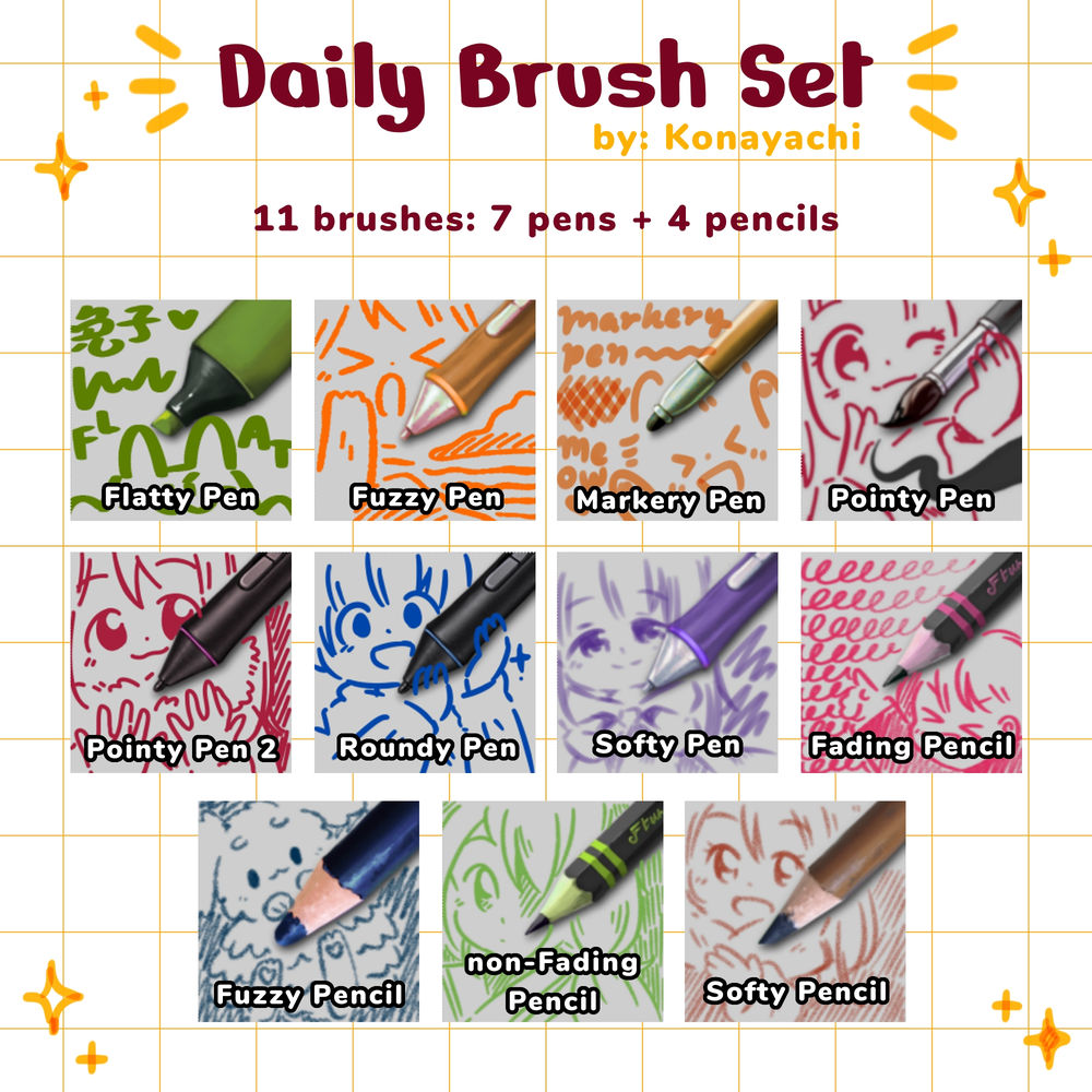 konayachi daily brush set 3